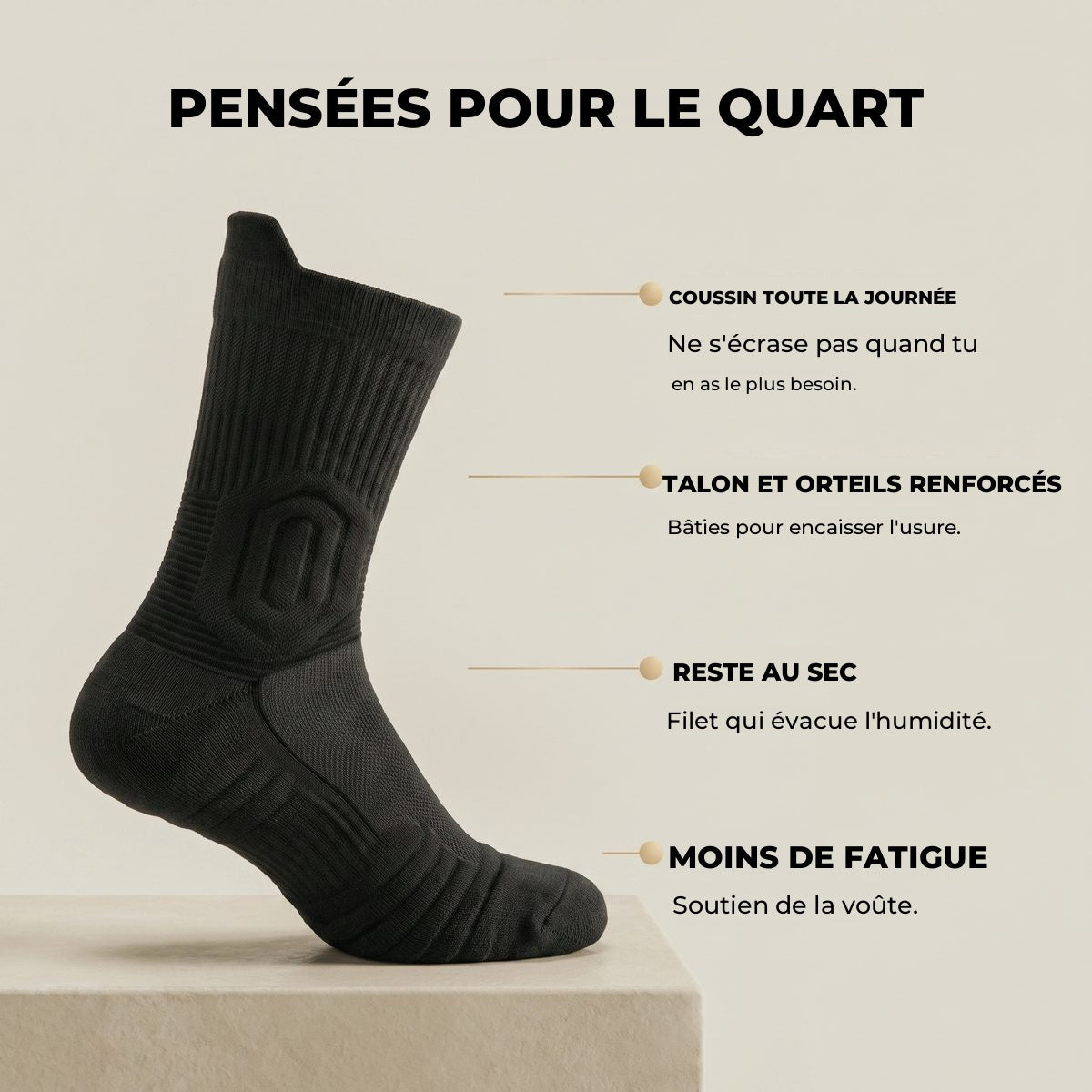Les quatre benefices des chaussettes APLOMB