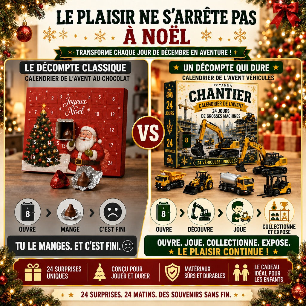 Calendrier de l'avent au chocolat ou calendrier de l'avent véhicules : le plaisir ne s'arrête pas à Noël