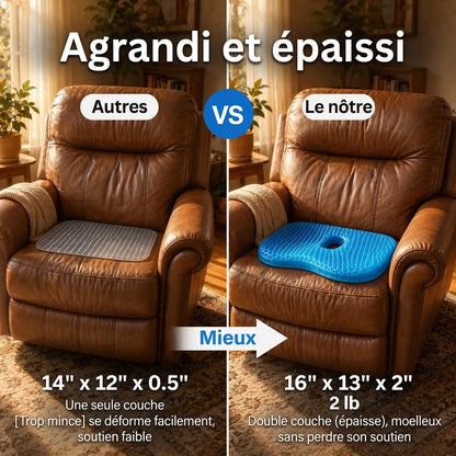 Coussin MediGel agrandi et épaissi