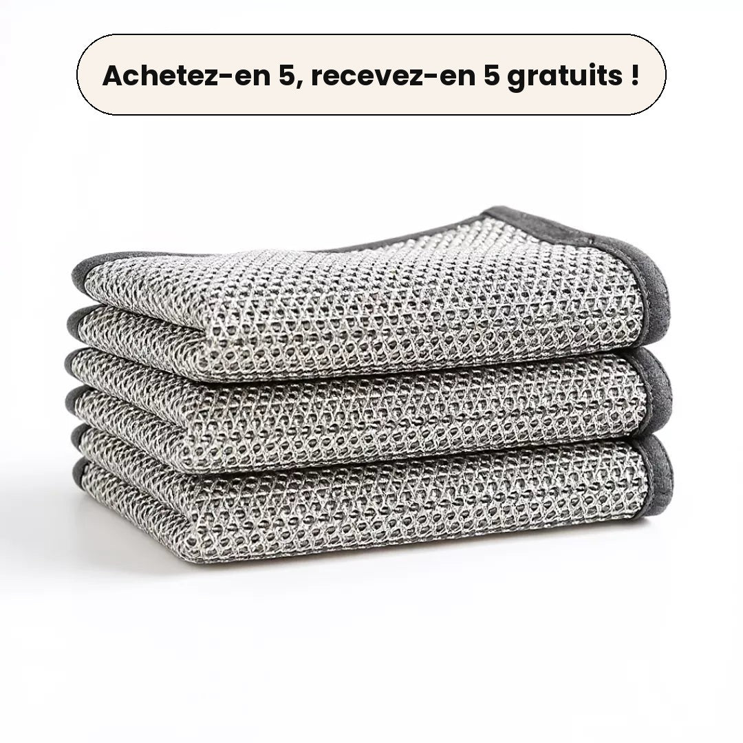 Chiffons EasyClean, achetez-en 5, recevez-en 5 gratuits