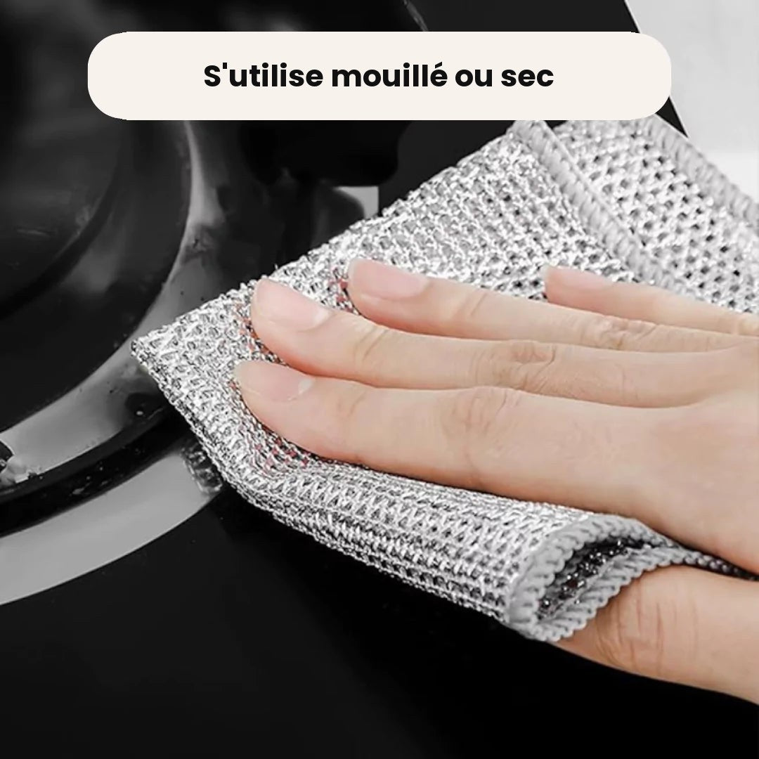 Chiffon EasyClean mouillé ou sec