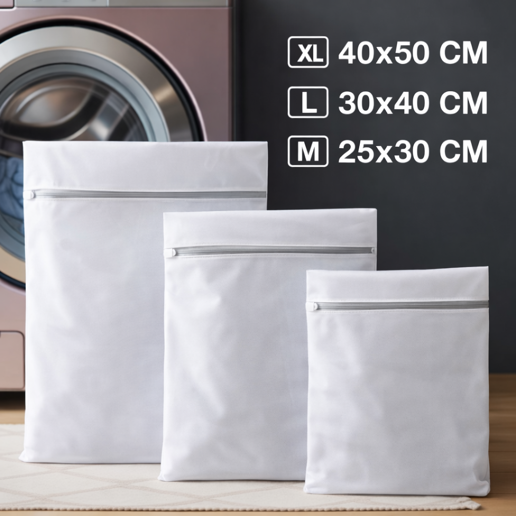 Pack de 3 sacs de lavage en filet, trois formats
