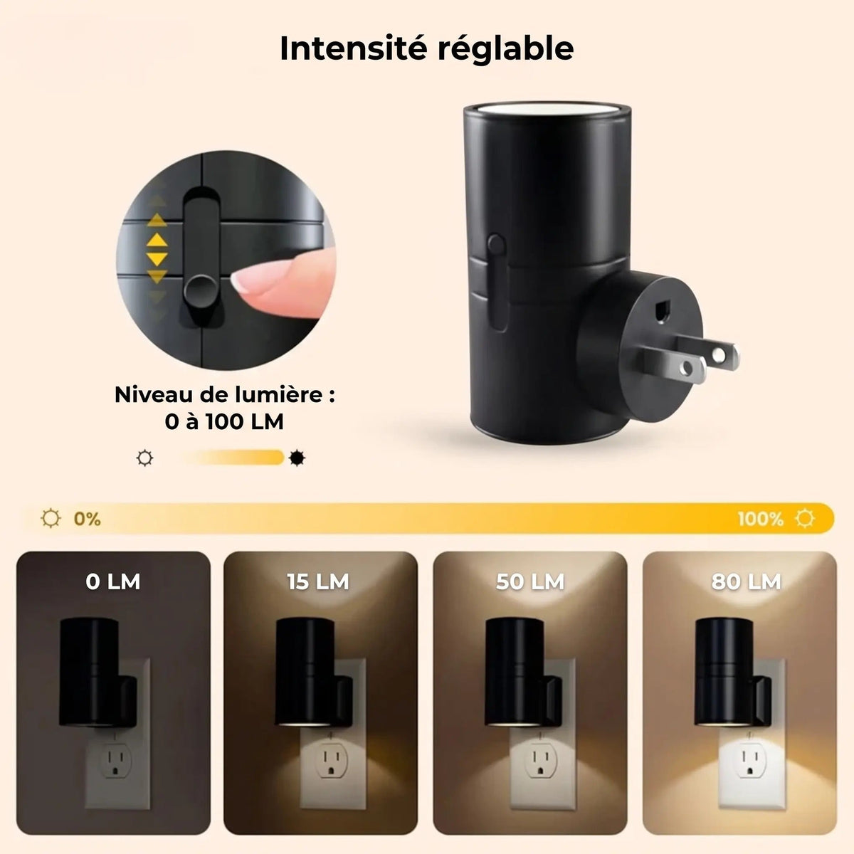 Lampe murale Luno g10-intensite