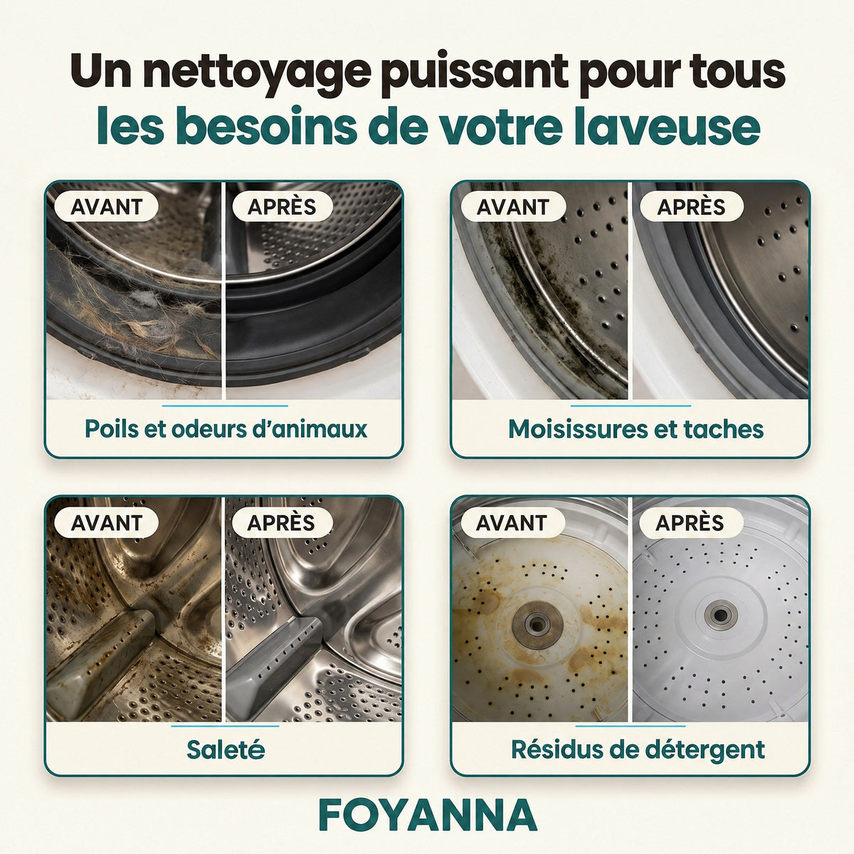 Foyanna® Nettoyant pour laveuse Pro