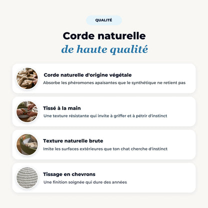 Corde naturelle de haute qualité, tissage en chevrons
