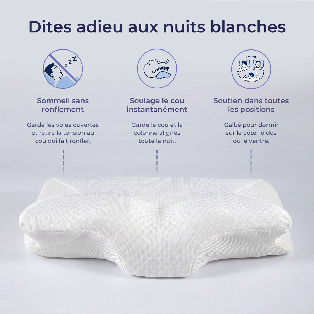 Oreiller cervical Foyanna, dites adieu aux nuits blanches