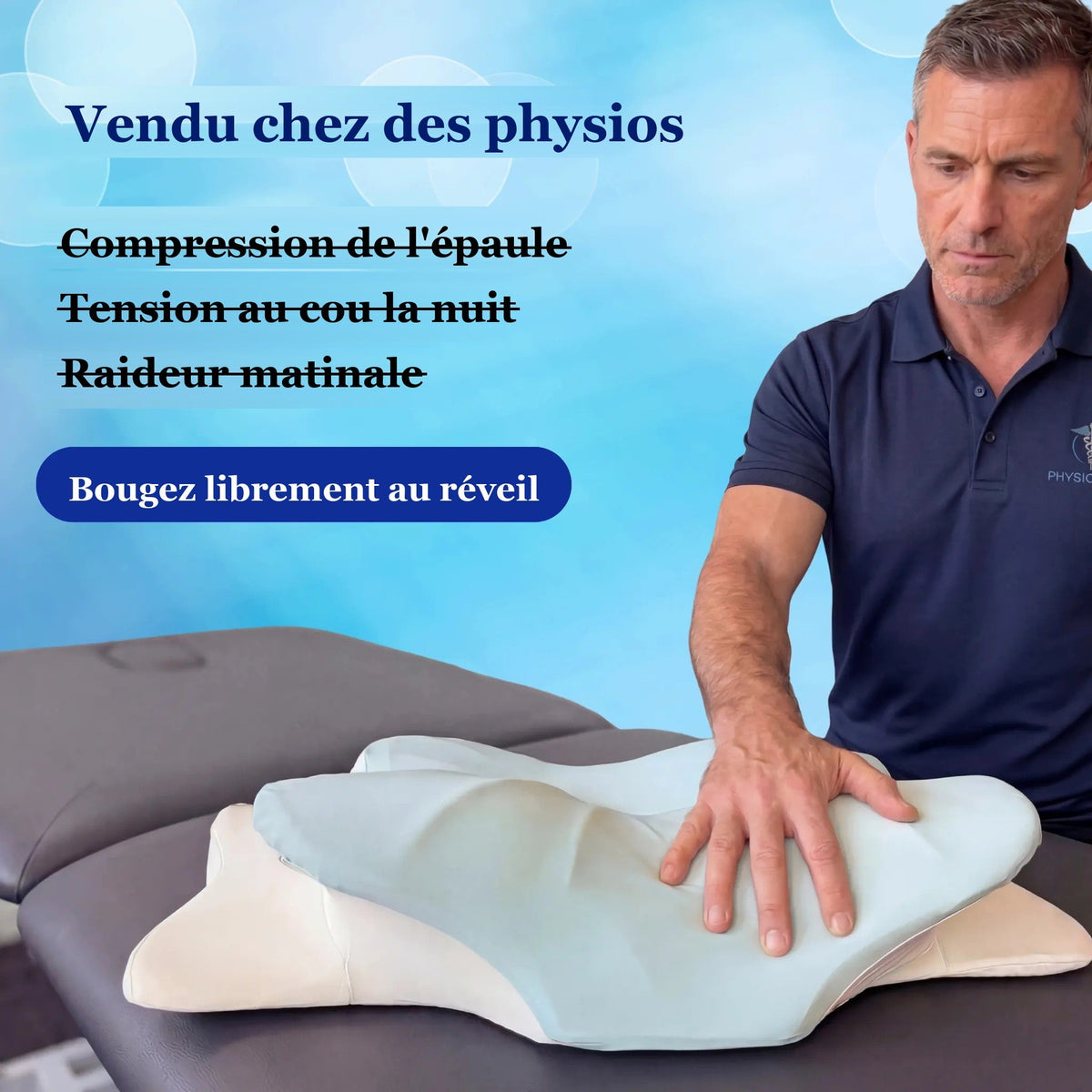 Oreiller papillon vendu chez des physios