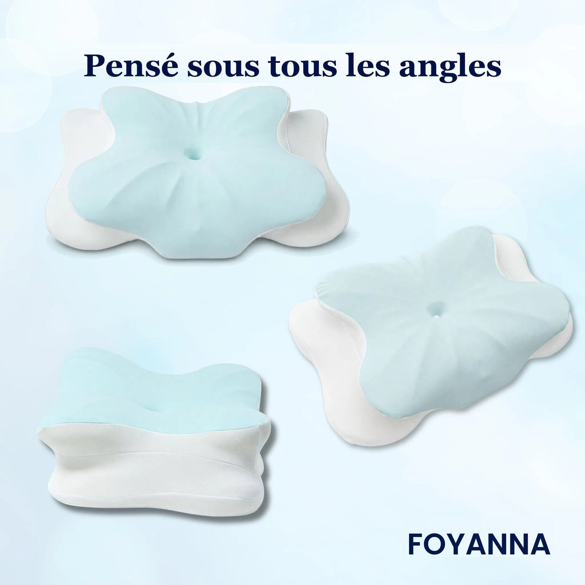 Oreiller papillon sous tous les angles