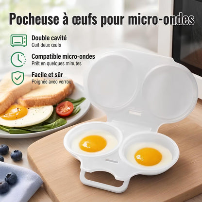 Pocheuse à œufs pour micro-ondes, modèle blanc