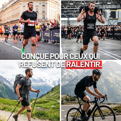Sangle rotulienne portée en course, en entraînement, en randonnée et à vélo