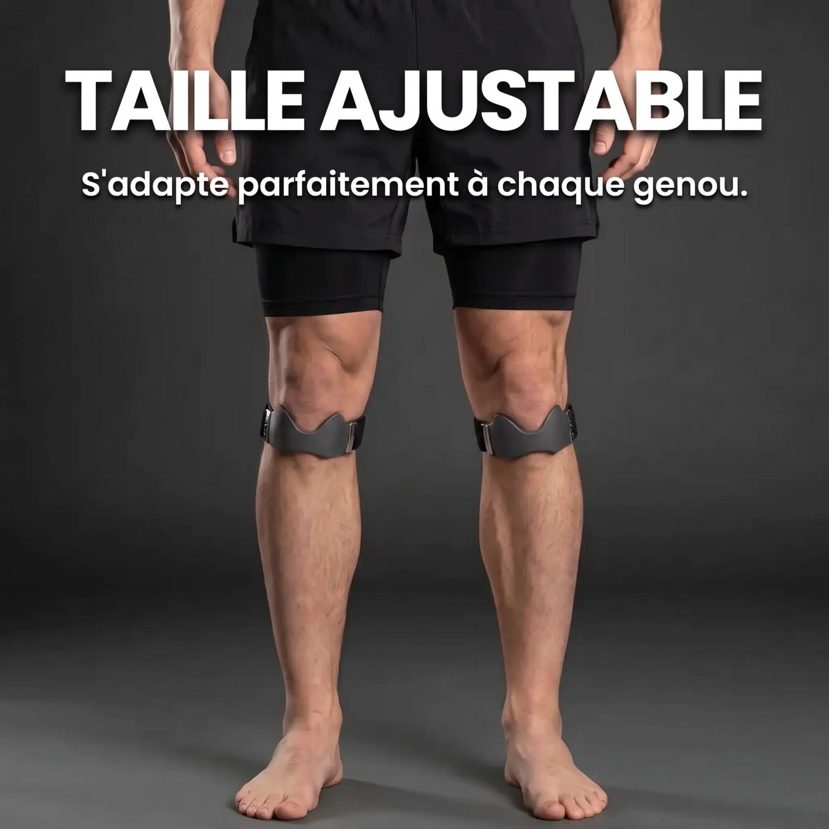 Taille ajustable, s'adapte à chaque genou
