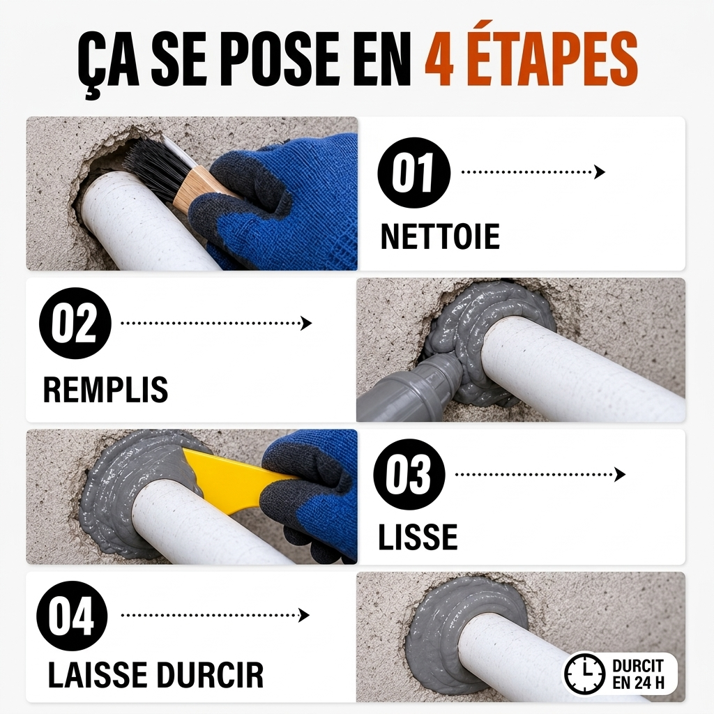 Pose en 4 étapes
